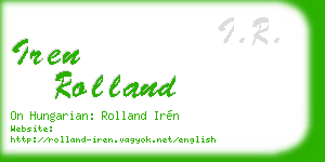 iren rolland business card